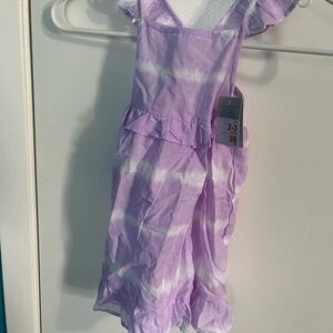 Purple and White Tie-Dye Dress